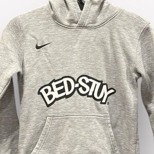 🐠Brooklyn Nets Nike City Edition Pullover Hoodie Sweatshirt small gray